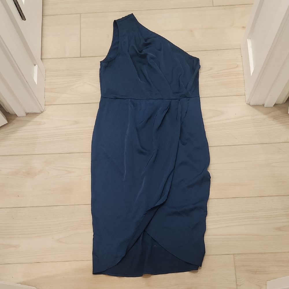 Elegant One-Shoulder Teal Dress